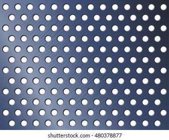 Dark purple metallic grid background pattern. blue metal circle design texture in vector format.