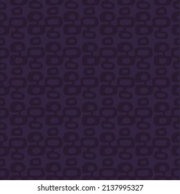 Dark purple mid-century modern tiki pattern, repeatable and seamless