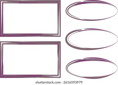 dark purple mocha brown colorful abstract frames collection