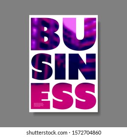 Dark Purple Monochrome Modern Style Flyer or Cover Design for Your Business with Blurred Urban Theme in Label - Applicable for Business Reports, Presentations, Placards, Posters