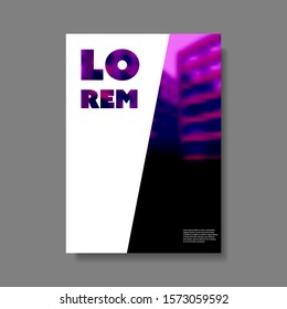 Dark Purple Monochrome Modern Style Flyer or Cover Design for Your Business with Blurred Urban Theme - Applicable for Business Reports, Presentations, Placards, Posters