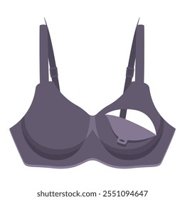 Dark purple nursing bra offering comfort and practicality for new mothers during breastfeeding