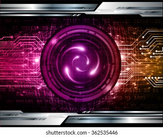 Dark purple orange Light Abstract Technology background for computer graphic website internet business. illustration.infographics. motion move blur.neon. pixel. molecule atom electron neutron nuclear.