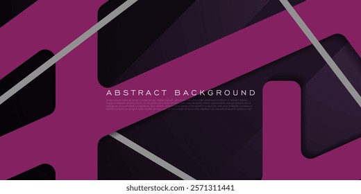 Dark purple overlap papercut abstract 3D background with simple pattern combination. Eps10 vector