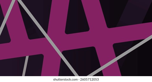 Dark purple overlap papercut abstract 3D background with simple pattern combination.