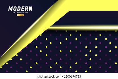 dark purple paper cut background. Abstract realistic layered paper cut decoration texture with dots pattern. 3d backdrop. Vector illustration. Cover layout template. Material design concept