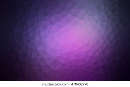 Dark purple, pink abstract polygonal background. Geometric illustration in Origami style with gradient.  Brand-new style for your business design.