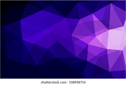 Dark Purple Pink abstract textured polygonal background. Vector blurry triangle design. Pattern can be used for background.