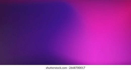 Dark purple, pink blue, gradient background, blurred neon color flow, grainy texture effect, futuristic art light