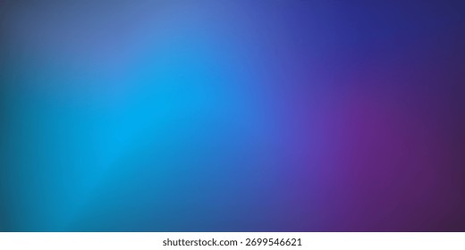 Púrpura oscuro, azul rosado, fondo degradado, flujo de color neón borroso, efecto de textura granulada, diseño de Anuncio futurista
