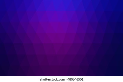 Dark purple, pink blurry triangle pattern. Shining colored illustration in a brand-new style. Triangular pattern for your business design.