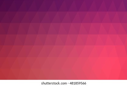 Dark purple, pink blurry triangle pattern. An elegant bright illustration with gradient. The elegant pattern can be used as part of a brand book.