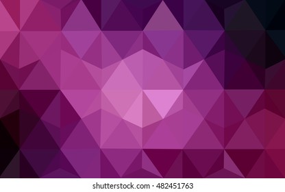 Dark purple, pink blurry triangle pattern. A completely new color illustration in a vague style. A new texture for your design.