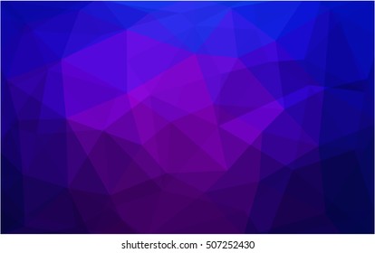 Dark purple, pink blurry triangle template. Triangular geometric sample with gradient.  The best triangular design for your business.