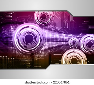 Dark purple pink brown Light Abstract Technology background for computer graphic website internet. circuit.