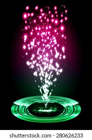 Dark purple pink green light Abstract background. dark red color Light Abstract Technology background for computer graphic website internet and business. circuit. illustration. infographics. ray