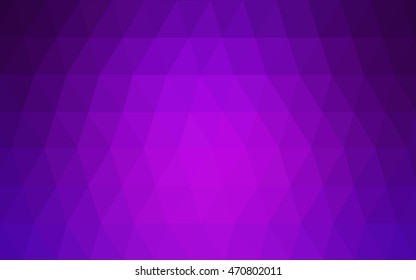 Dark purple, pink low poly template. A vague abstract illustration with gradient. The template can be used as a background for cell phones.