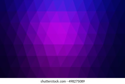 Dark purple, pink low poly template. A completely new color illustration in a vague style. A new texture for your design.