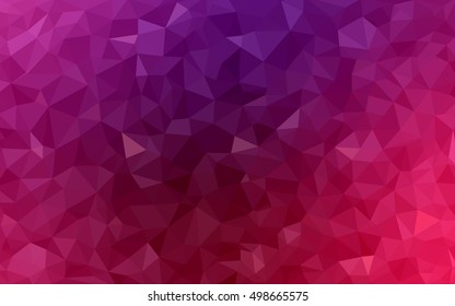Dark purple, pink low poly template. A completely new color illustration in a vague style. A completely new design for your business.