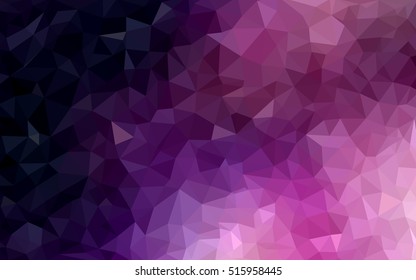 Dark purple, pink low poly pattern. Triangular geometric sample with gradient.  The polygonal design can be used for your web site.