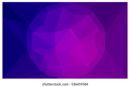 Dark Purple Pink Low poly crystal background. Polygon design pattern. Low poly vector illustration, low polygon background.