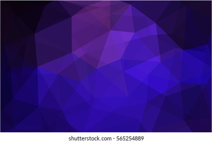 Dark Purple Pink Low poly crystal background. Polygon design pattern. Low poly vector illustration, low polygon background.