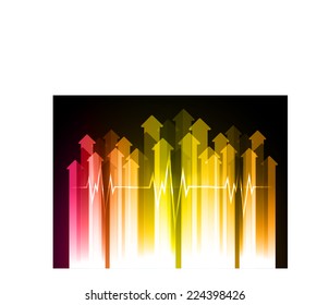 Dark Purple pink orange Light Abstract Technology background for computer graphic website internet and technology. 
