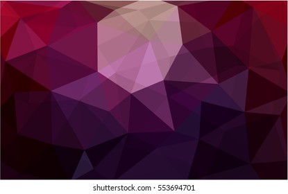 Dark Purple Pink Pattern. Seamless triangular template. Geometric sample. Repeating routine with triangle shapes. Seamless texture for your design. Pattern can be used for background.