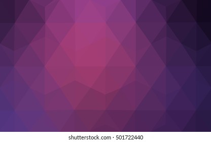 Dark purple, pink polygon abstract template. Colorful illustration in abstract style with gradient. The best triangular design for your business.