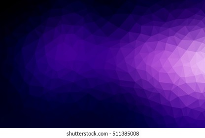 Dark purple, pink polygon abstract background. Modern geometrical abstract illustration with gradient. Brand-new style for your business design.