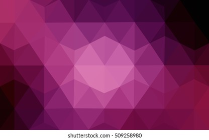Dark purple, pink polygonal background. Creative geometric illustration in Origami style with gradient. Brand-new design for your business.