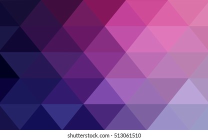 Dark purple, pink polygonal background. A sample with polygonal shapes. The elegant pattern can be used as part of a brand book.