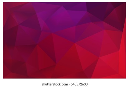 Dark Purple Pink polygonal illustration, which consist of triangles. Triangular pattern for your business design. Geometric background in Origami style with gradient. 