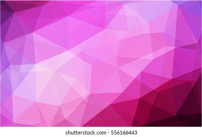 Dark Purple Pink polygonal illustration, which consist of triangles. Triangular design for your business. Creative geometric background in Origami style with gradient