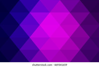 Dark purple, pink polygonal pattern. A vague abstract illustration with gradient. The elegant pattern can be used as part of a brand book.