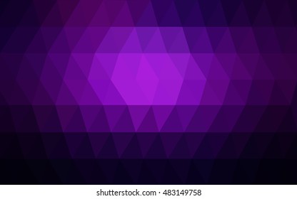 Dark purple, pink polygonal pattern. Modern geometrical abstract illustration with gradient. A new texture for your design.