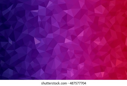 Dark purple, pink polygonal template. Colorful illustration in abstract style with gradient. The elegant pattern can be used as part of a brand book.