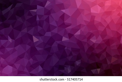 Dark purple, pink polygonal template. Geometric illustration in Origami style with gradient.  The completely new template can be used for your brand book.
