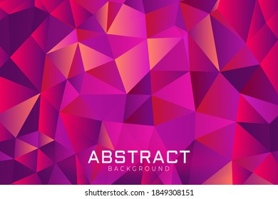 Dark purple and pink triangle mosaic template. Glitter abstract illustration with an elegant design. Vector Illustration