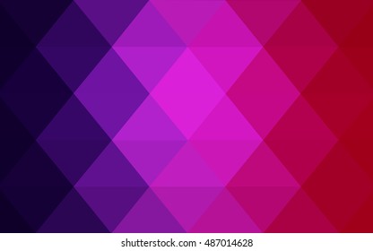 Dark purple, pink triangle mosaic template. Shining illustration, which consist of triangles. Triangular pattern for your business design.