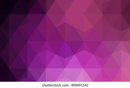 Dark purple, pink triangle mosaic template. Brand-new colored illustration in blurry style with gradient. The polygonal design can be used for your web site.