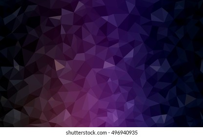 Dark purple, pink triangle mosaic pattern. Colorful abstract illustration with gradient. The completely new template can be used for your brand book.