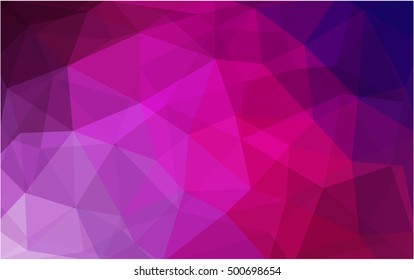 Dark purple, pink triangle mosaic pattern. An elegant bright illustration with gradient. A completely new template for your business design.
