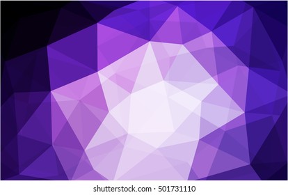 Dark purple, pink triangle mosaic background. Brand-new colored illustration in blurry style with gradient. The completely new template can be used for your brand book.