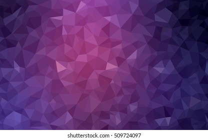 Dark purple, pink triangle mosaic background. A completely new color illustration in a vague style. The completely new template can be used for your brand book.