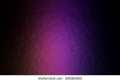 Dark Purple, Pink vector abstract textured polygonal background. Blurry triangle design. Pattern can be used for background.