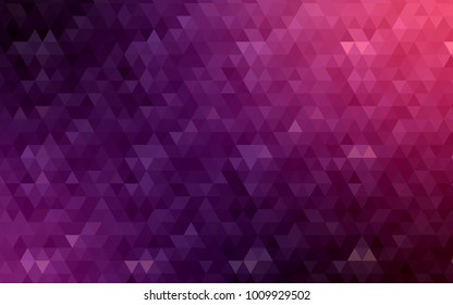 Dark Purple, Pink vector abstract mosaic background. Creative geometric illustration in Origami style with gradient. Brand-new design for your business.