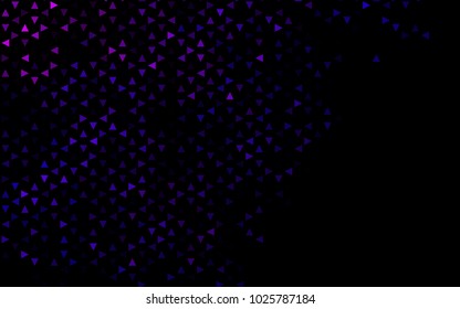 Dark Purple, Pink vector abstract colorful background, which consist of triangles. Pattern with colored triangles on white background.