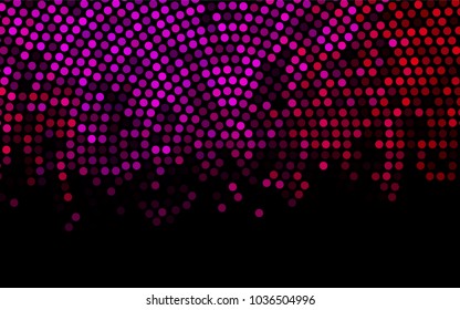 Dark Purple, Pink vector abstract pattern with circles. Geometry template for your business design. Background with colored spheres.