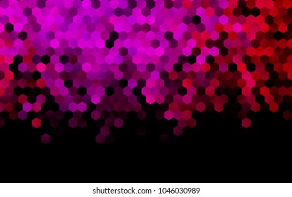 Dark Purple, Pink vector abstract textured polygonal background. Brand-new blurry hexagonal design. Pattern can be used for background.